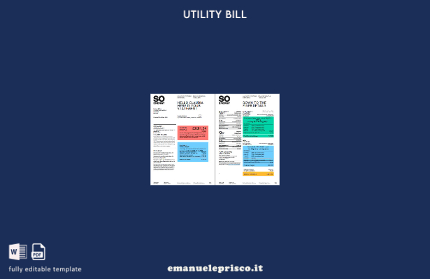 stile verificato Regno Unito So Pagine delle bollette delle utenze energetiche, 
